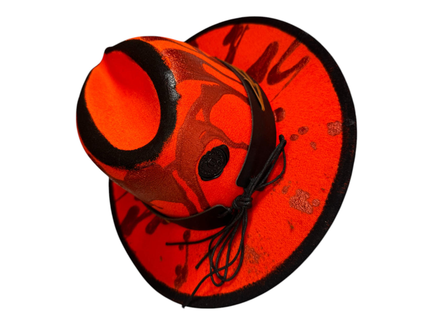 Hand-Painted UV Reactive Cowboy Hat: Burning Man Festival Costume