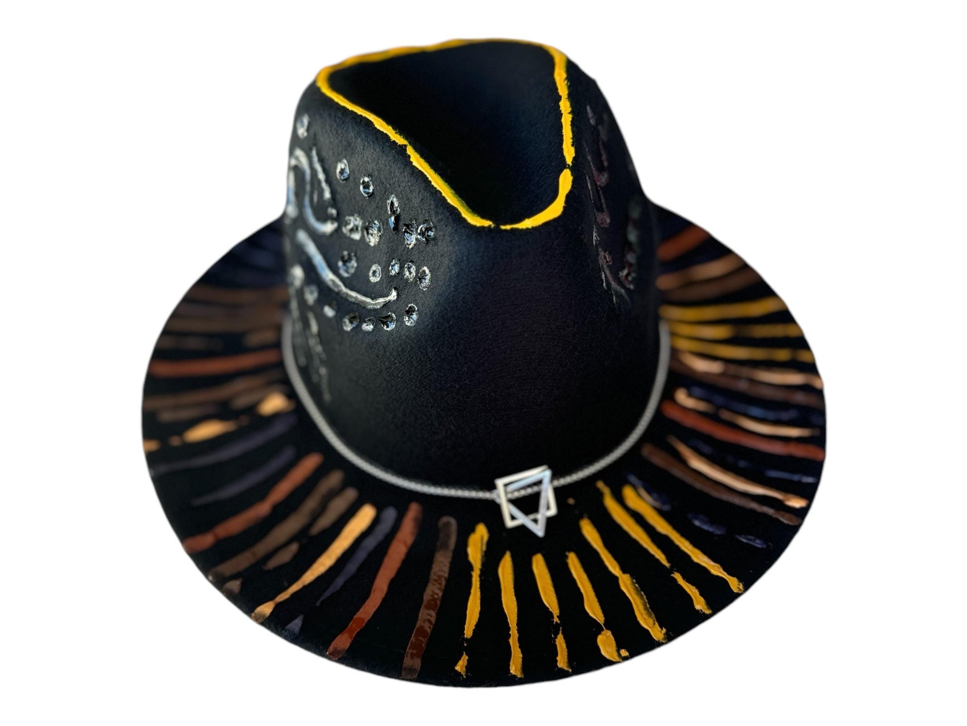 Handmade Black Festival Hat: Unisex Rave Statement Hat