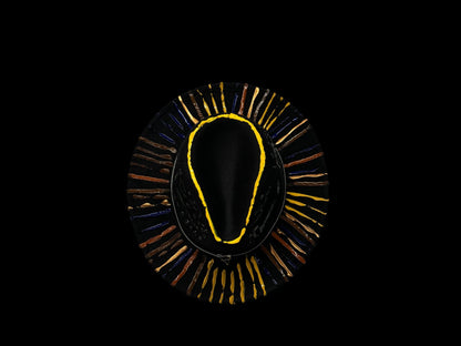 Handmade Black Festival Hat: Unisex Rave Statement Hat