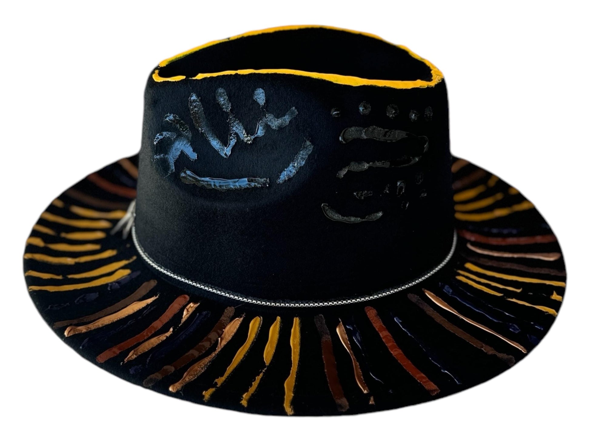 Handmade Black Festival Hat: Unisex Rave Statement Hat