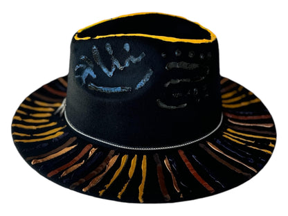 Handmade Black Festival Hat: Unisex Rave Statement Hat