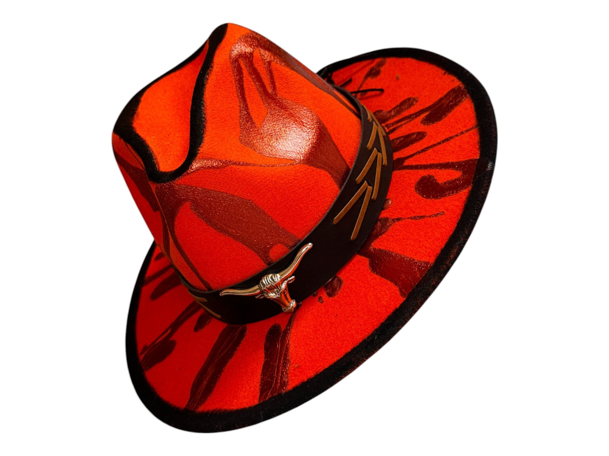 Hand-Painted UV Reactive Cowboy Hat: Burning Man Festival Costume