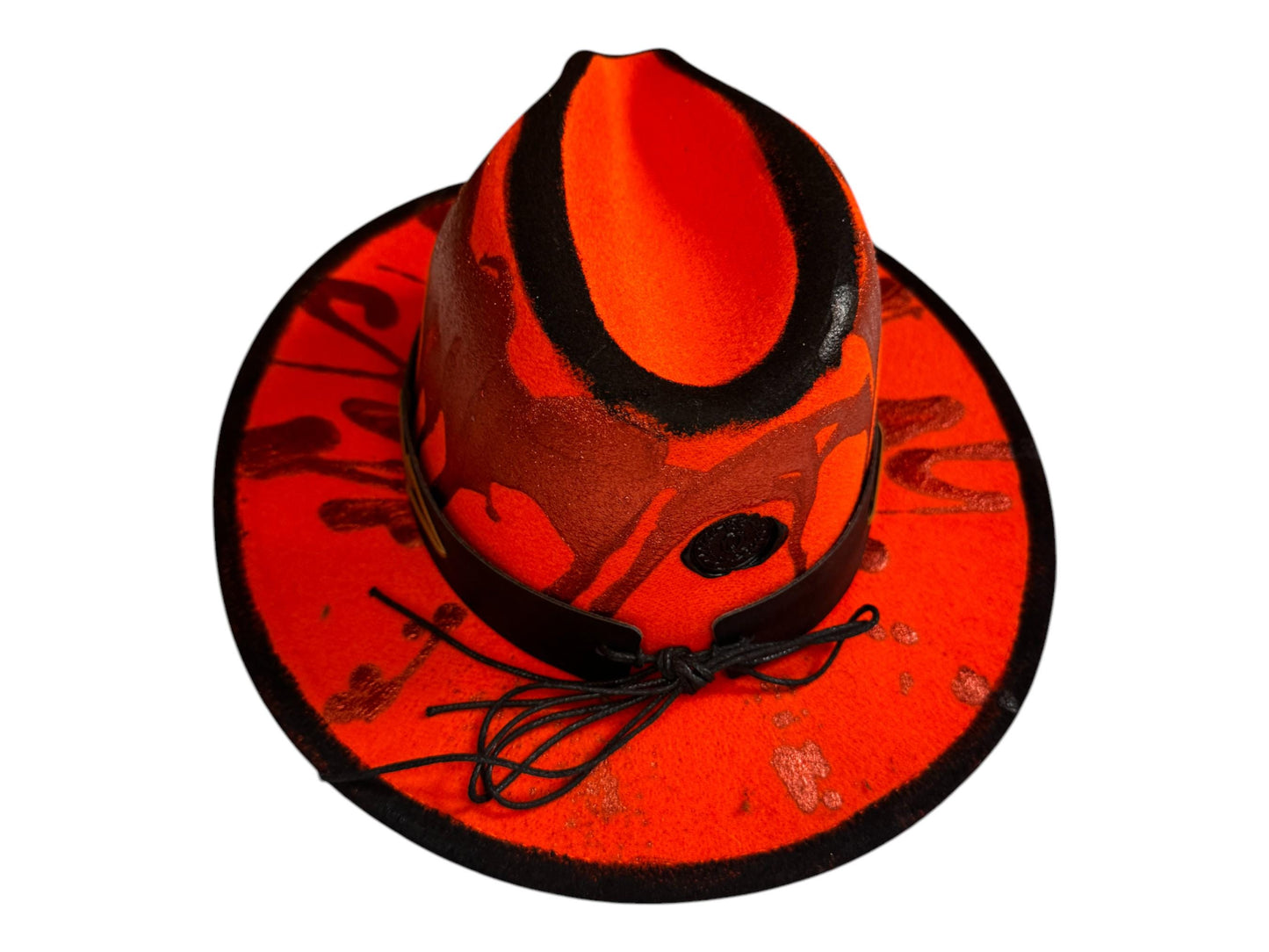 Hand-Painted UV Reactive Cowboy Hat: Burning Man Festival Costume