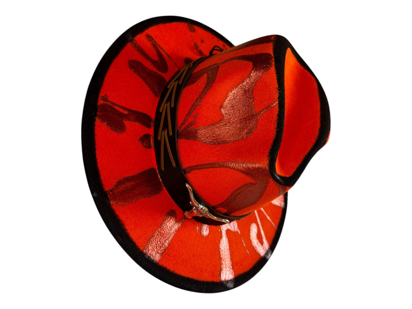 Hand-Painted UV Reactive Cowboy Hat: Burning Man Festival Costume