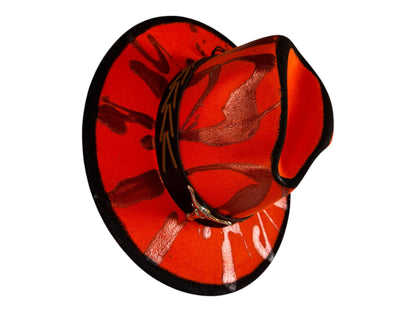 Hand-Painted UV Reactive Cowboy Hat: Burning Man Festival Costume