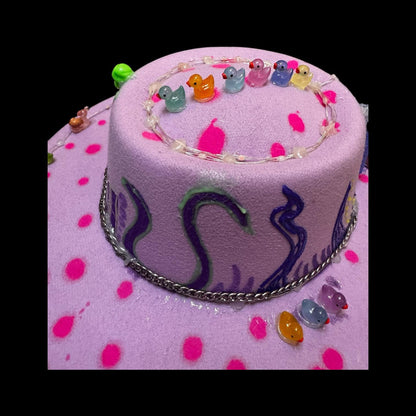 LED Burning Man Hat: Pink Paradise Glow-in-Dark Festival Rave Hat