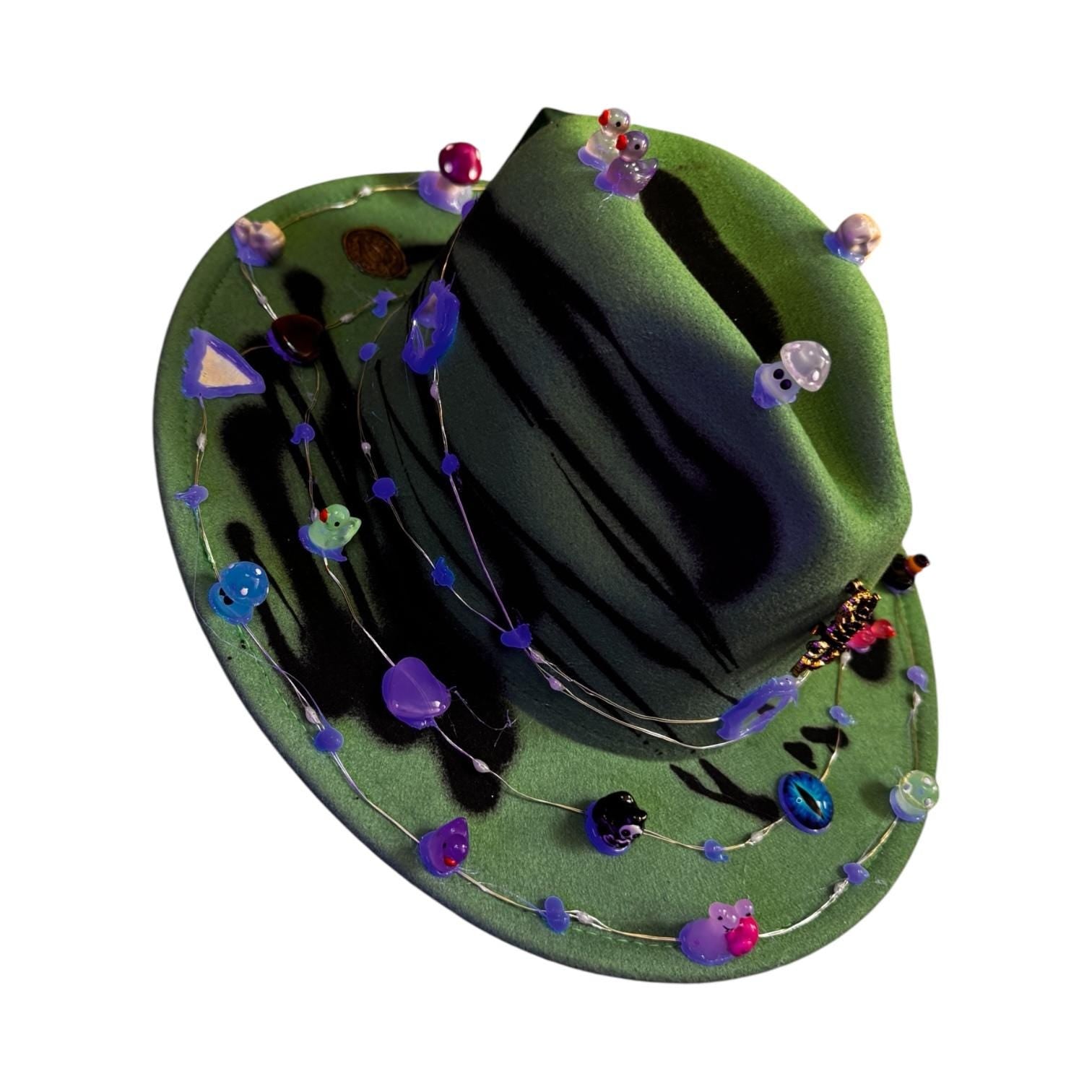 Dual Tone Burning Man Hat: LED Skull Rave Accessory