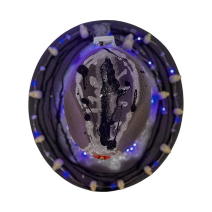 Eye of Sauron Burning Man Hat: Light-Up Skull String Lights, Glow-in-the-Dark Paint
