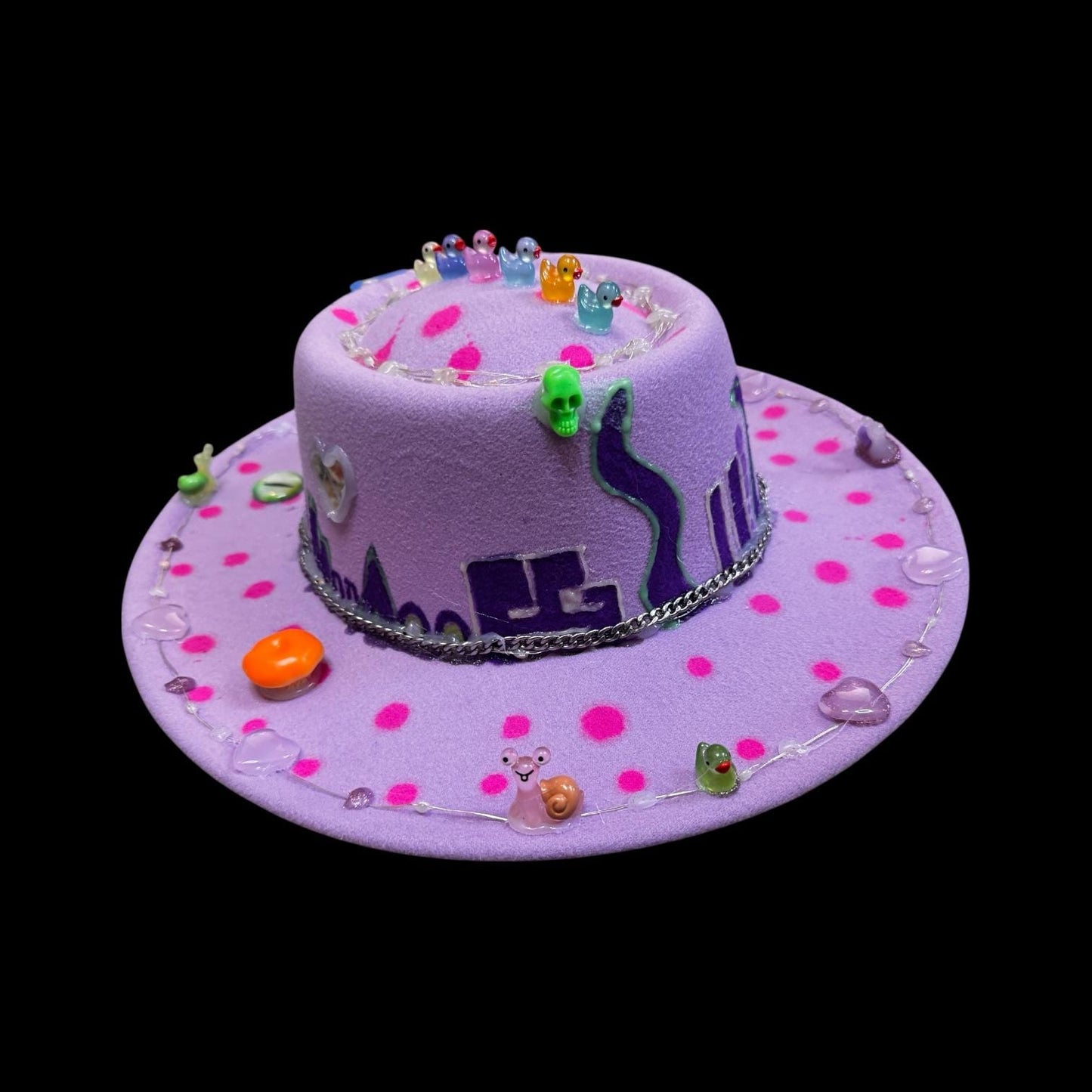 LED Burning Man Hat: Pink Paradise Glow-in-Dark Festival Rave Hat