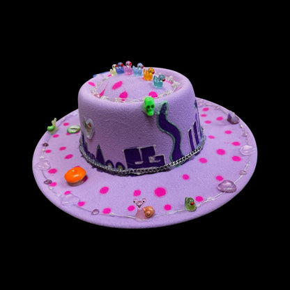 LED Burning Man Hat: Pink Paradise Glow-in-Dark Festival Rave Hat