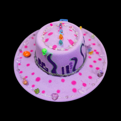 LED Burning Man Hat: Pink Paradise Glow-in-Dark Festival Rave Hat