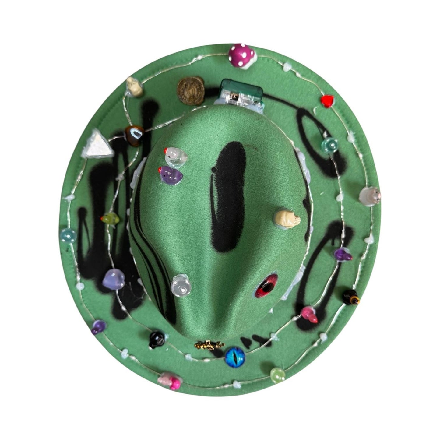 Dual Tone Burning Man Hat: LED Skull Rave Accessory