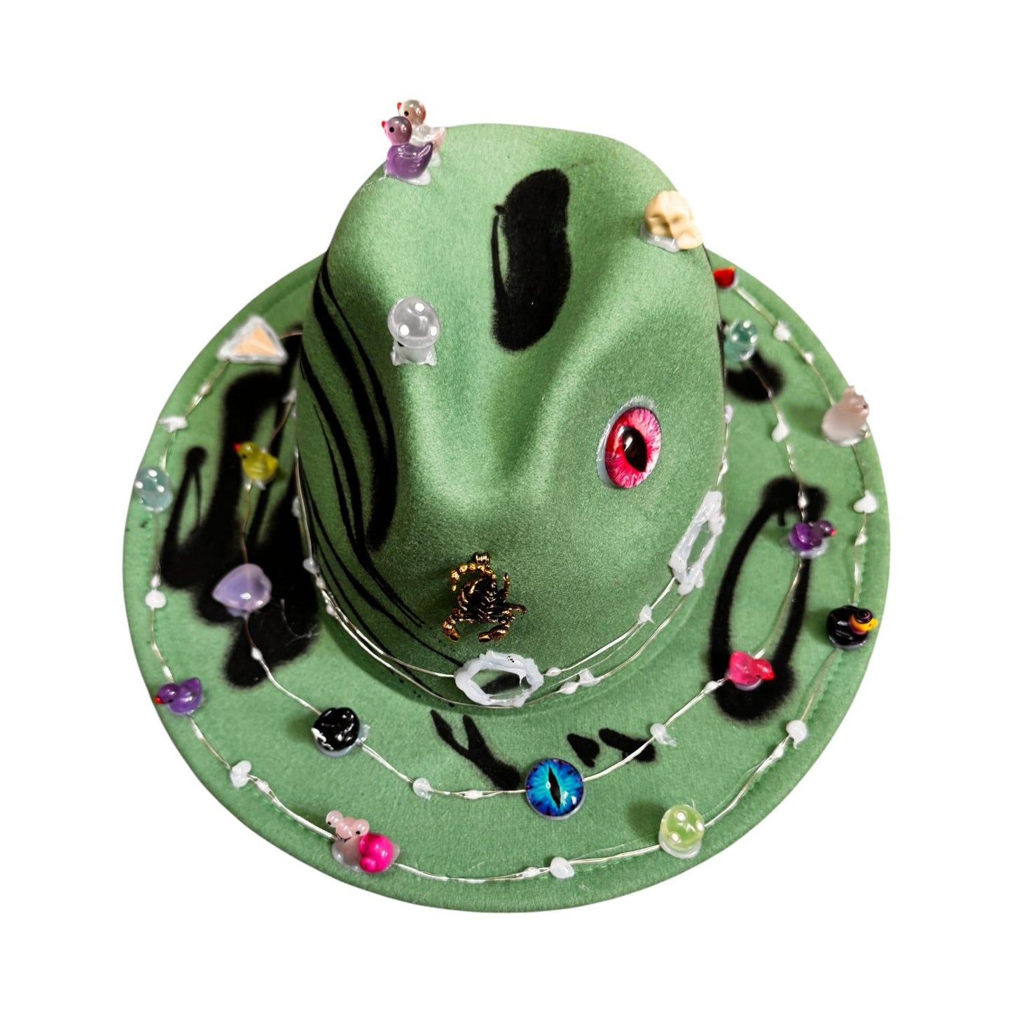 Dual Tone Burning Man Hat: LED Skull Rave Accessory