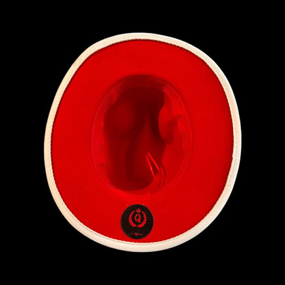 Burning Man Fedora: Hand-Painted UV Reactive Eye, Tribal Art Rave Hat