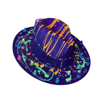 Psychedelic Astronaut Ducks Hat: Neon UV Rave Wear