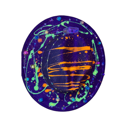 Psychedelic Astronaut Ducks Hat: Neon UV Rave Wear