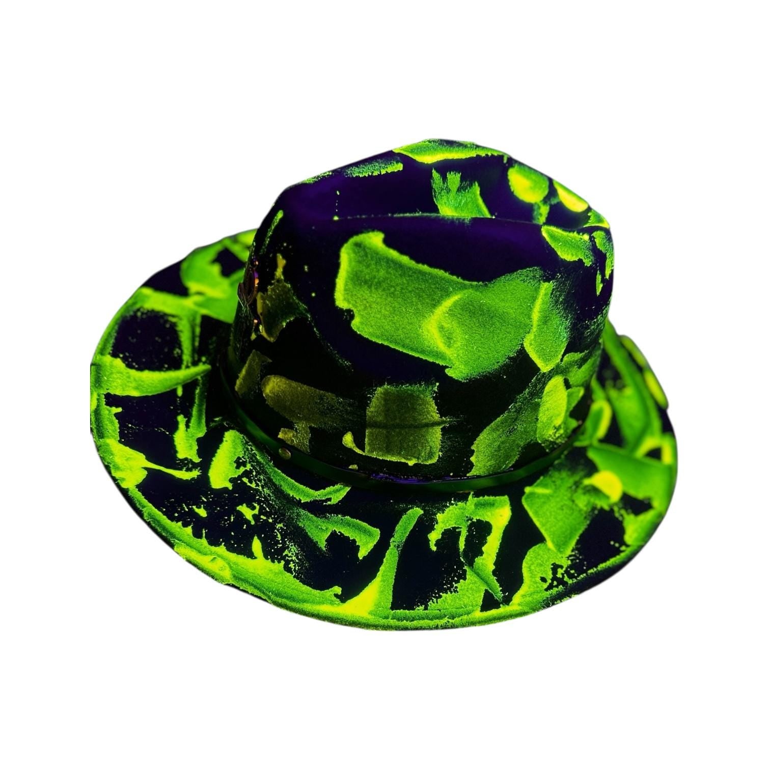 Phantom Pulse Ankh – Neon Green & Black Halloween Glow Hat