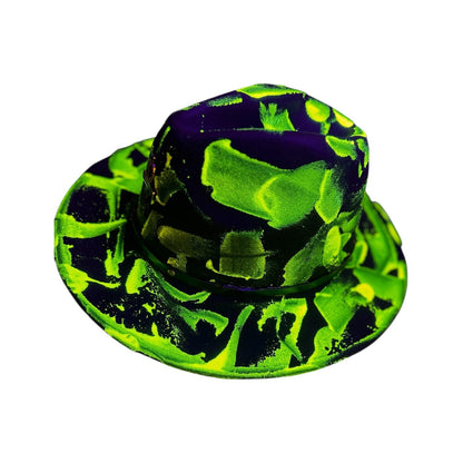 Phantom Pulse Ankh – Neon Green & Black Halloween Glow Hat
