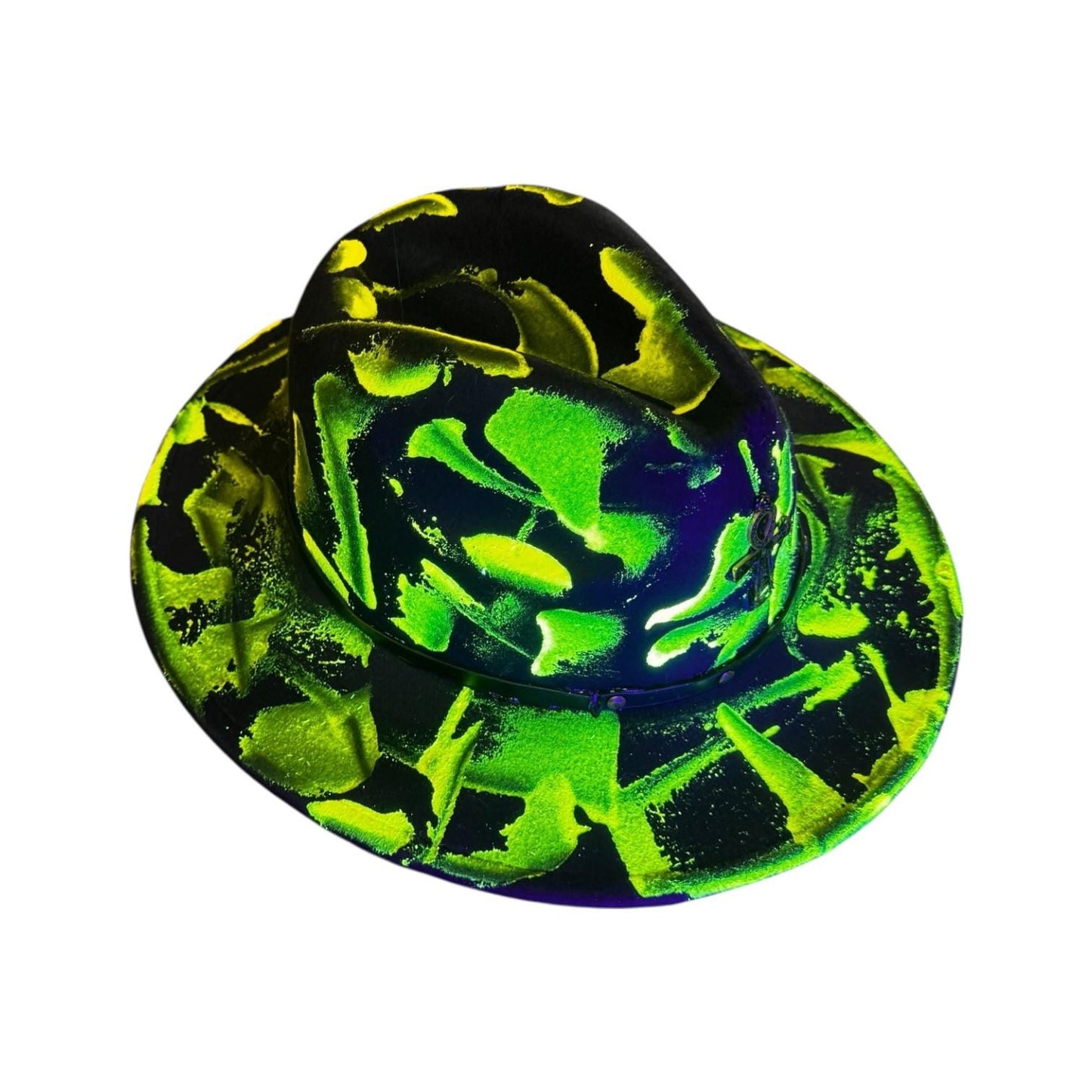 Phantom Pulse Ankh – Neon Green & Black Halloween Glow Hat