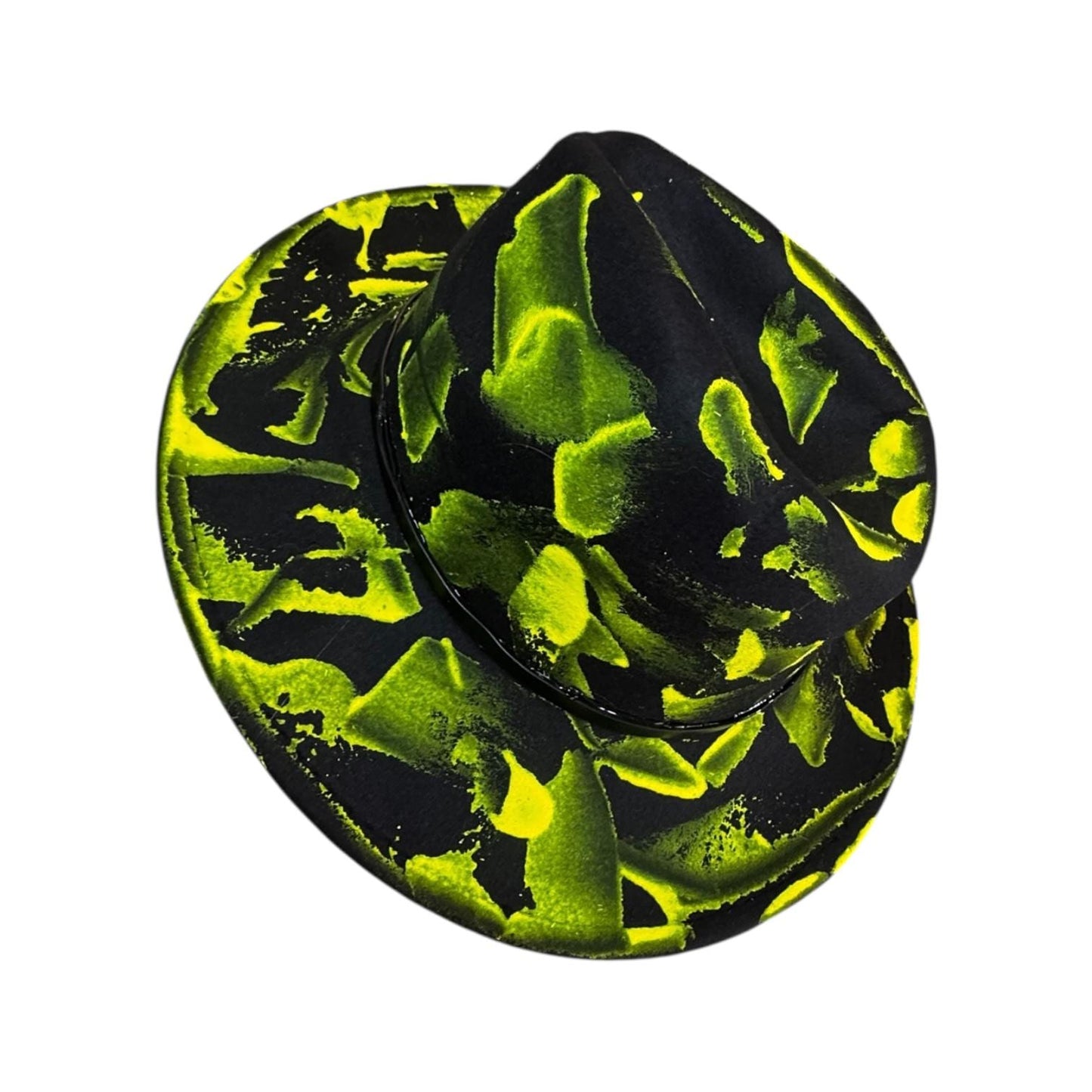 Phantom Pulse Ankh – Neon Green & Black Halloween Glow Hat