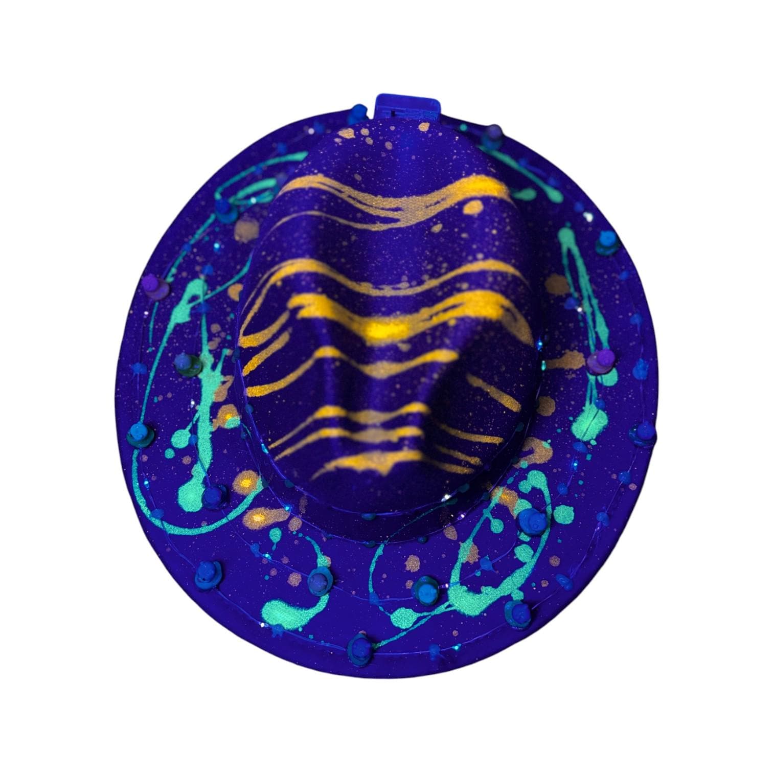 Psychedelic Astronaut Ducks Hat: Neon UV Rave Wear