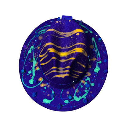 Psychedelic Astronaut Ducks Hat: Neon UV Rave Wear