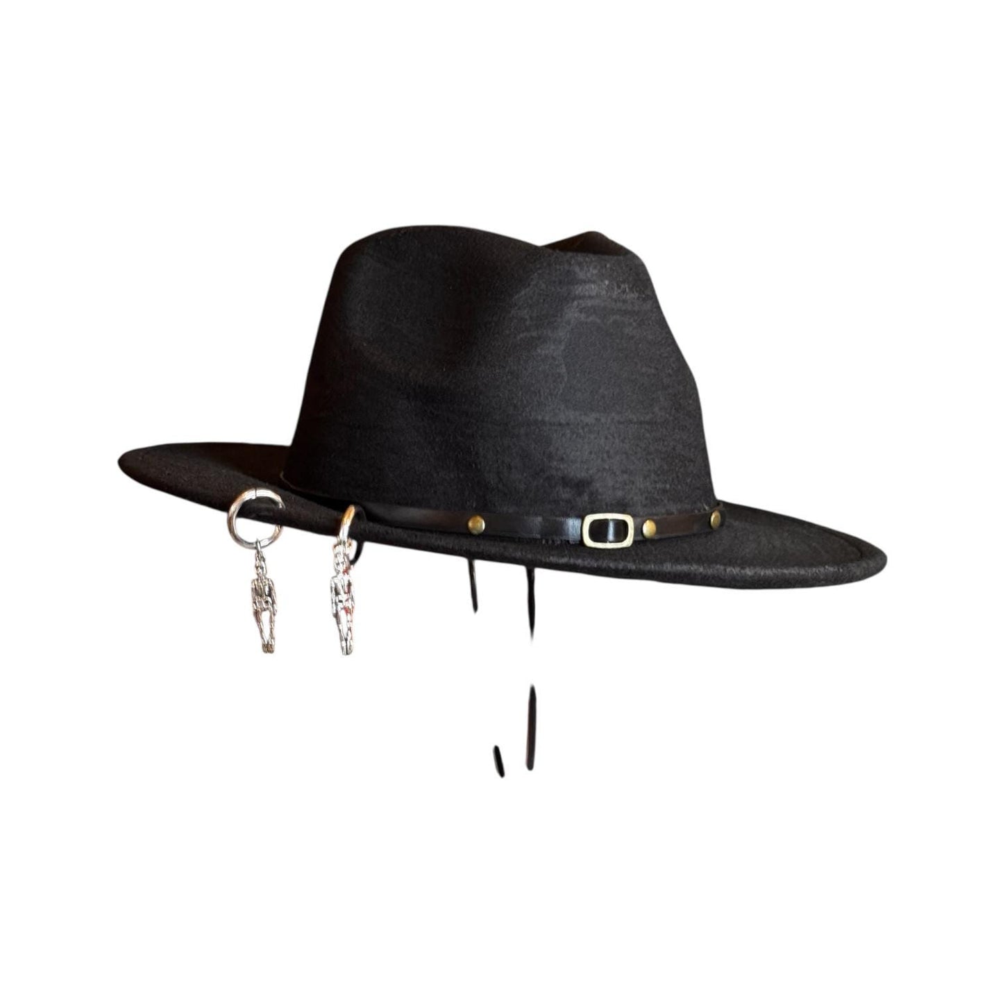 Handmade Gothic Skull Charm Hat: Unisex Halloween Costume Accessory