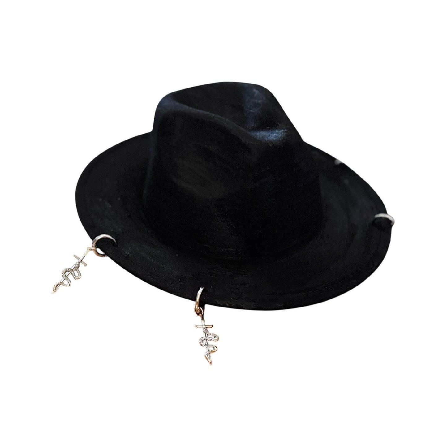 Handmade Gothic Skull Charm Hat: Unisex Halloween Costume Accessory
