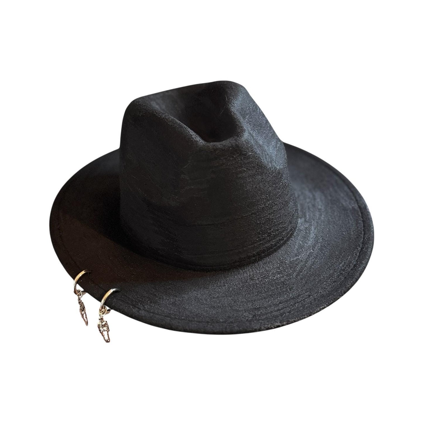 Handmade Gothic Skull Charm Hat: Unisex Halloween Costume Accessory