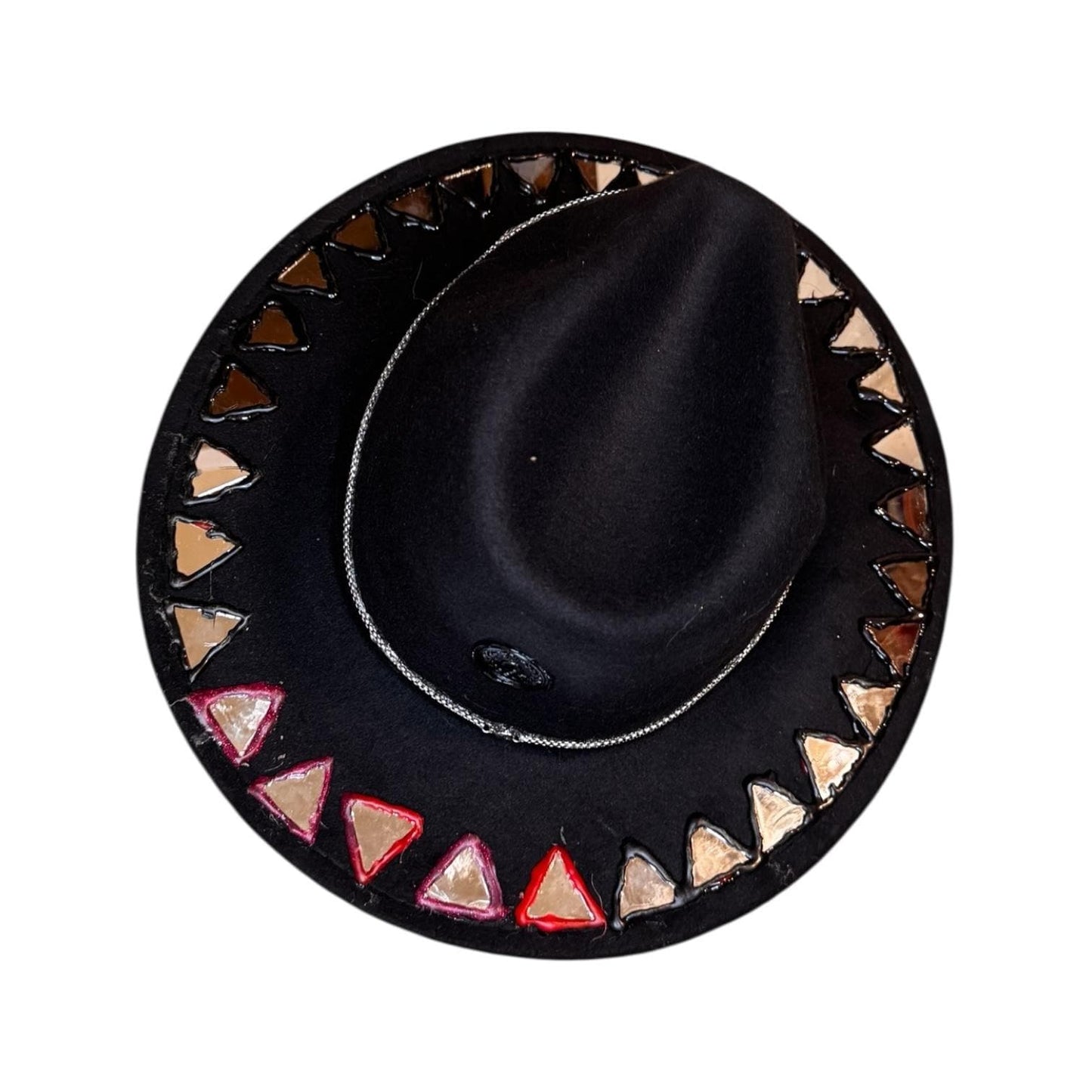 Succubus Fedora: Gothic Black Hat with Bat-Winged Pendant