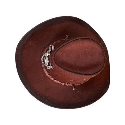 Handmade Gothic Cowboy Hat: Spiderweb Skull Charm, Festival Costume