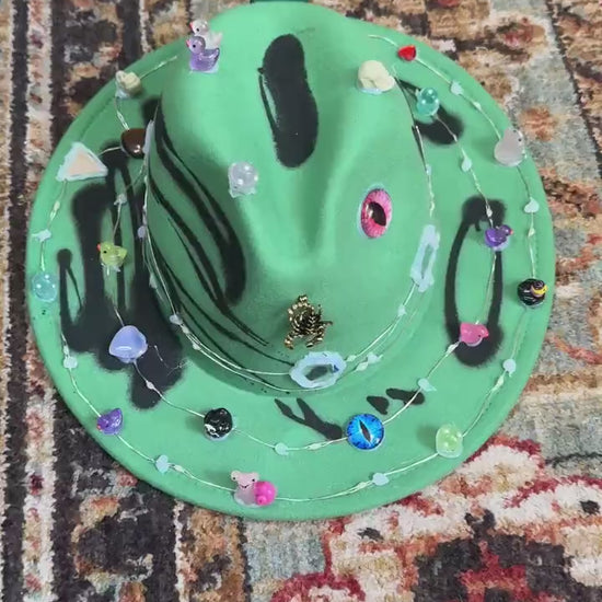 Dual Tone Burning Man Hat: LED Skull Rave Accessory