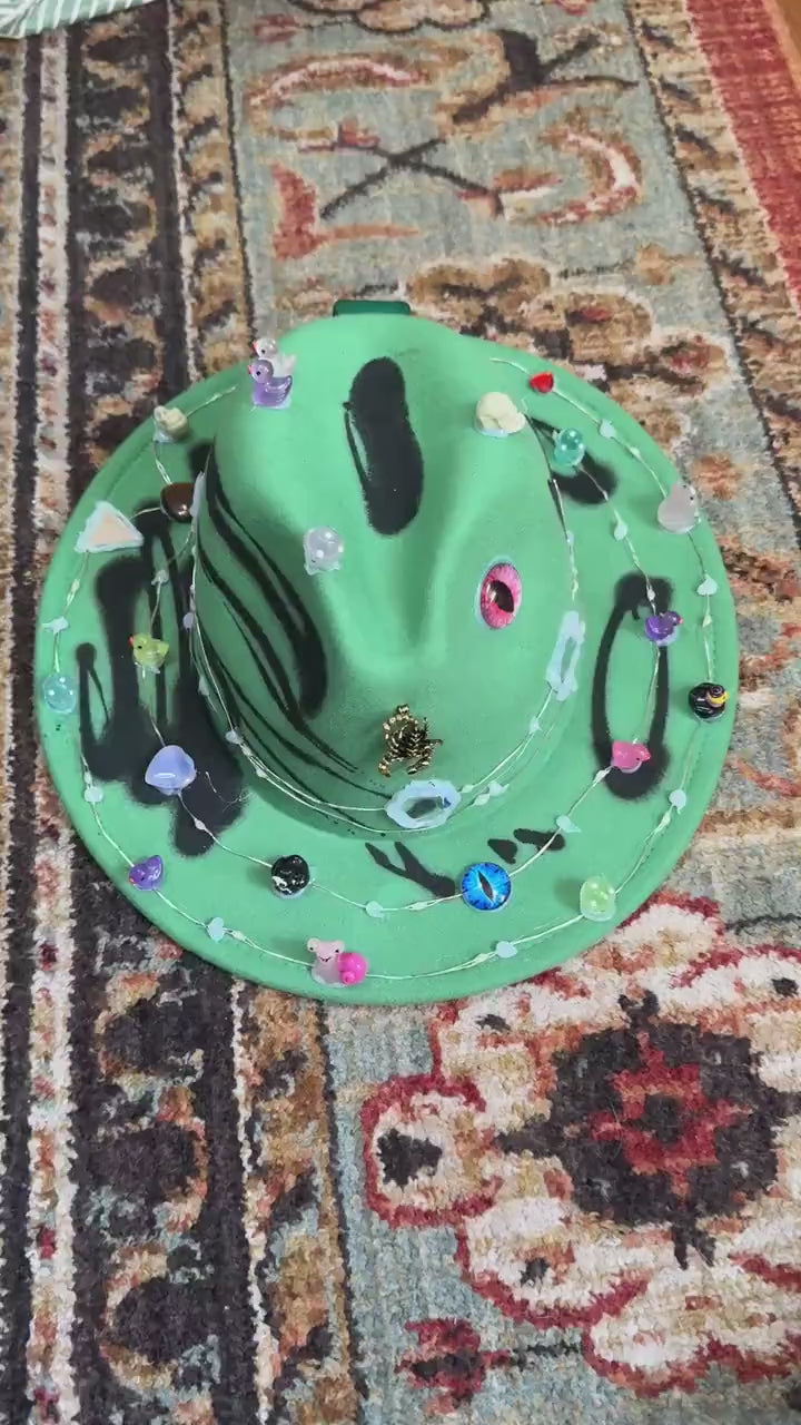 Dual Tone Burning Man Hat: LED Skull Rave Accessory