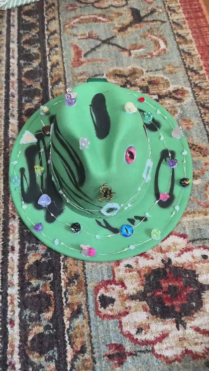 Dual Tone Burning Man Hat: LED Skull Rave Accessory